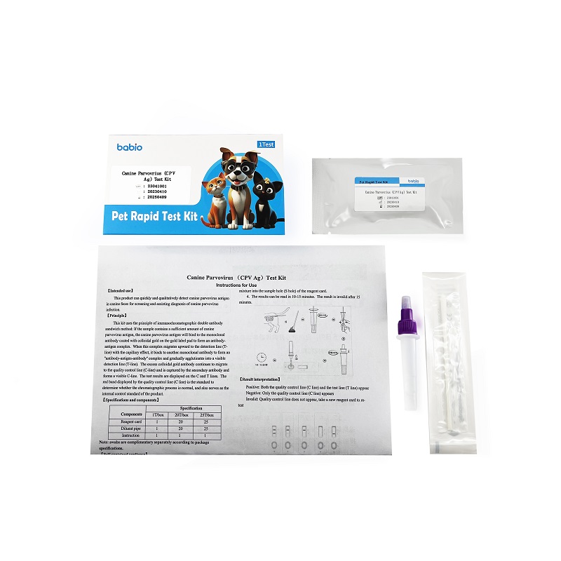 Caninus parvovirus antigen (CPV Ag) test kit